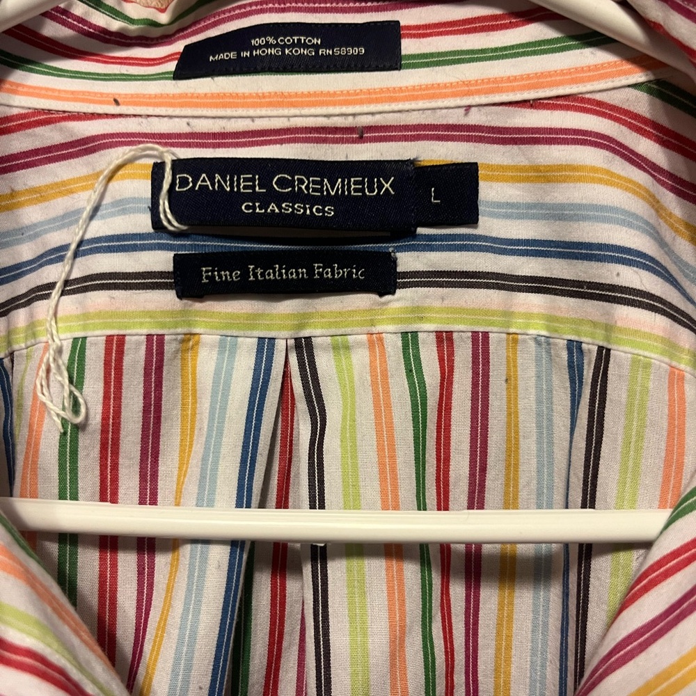Daniel Cremieux Men's Striped Shirt with Multicolor Design